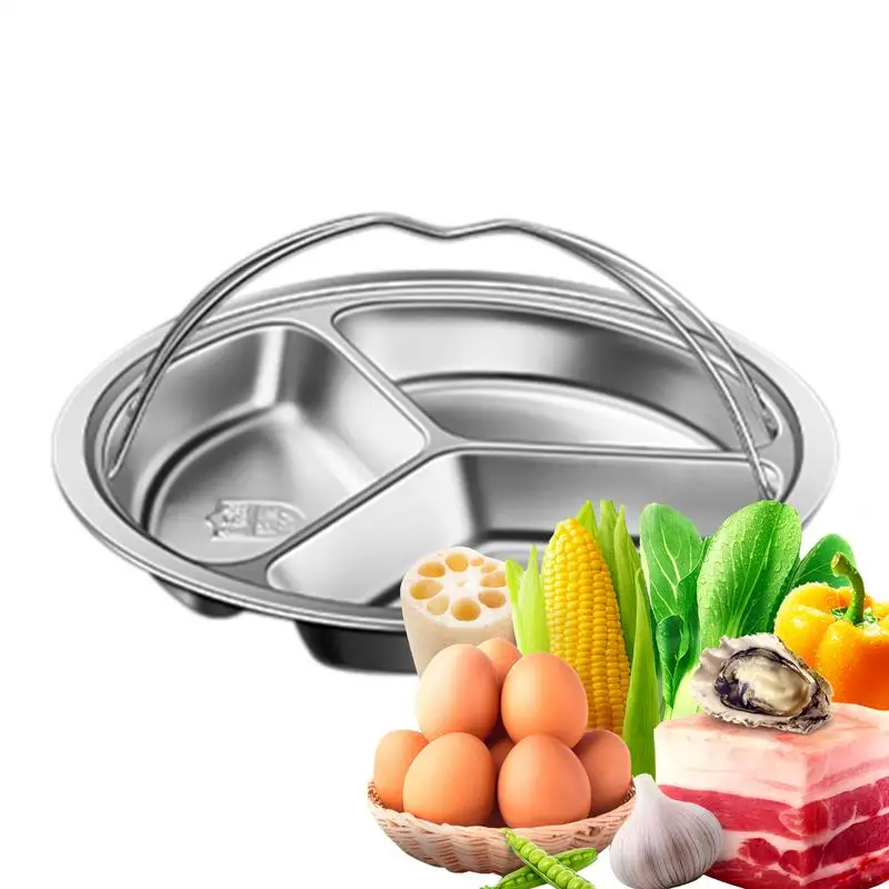 Cooker Steamer Pot Smooth Compartmentalized Meal Tray Ergonomic Handle Anti-Scald Steamer Pot For Efficient Safe Cooking