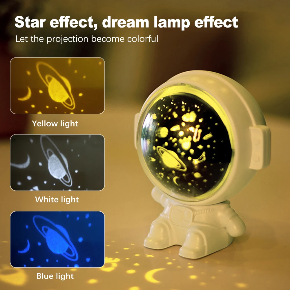 Galaxy Projector Starry Sky Rotating LED Night Light Planetarium Children Bedroom Star Night Lights Moon Light Kids Gift Lamp