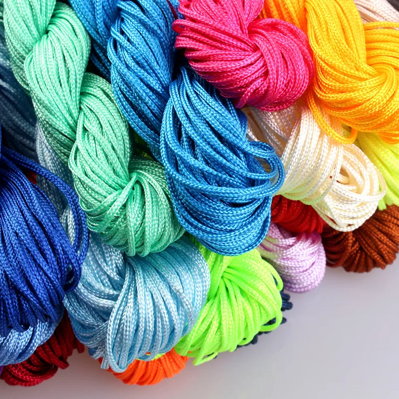 23 Colors 1mm Chinese Knotting Cord Nylon Shamballa Macrame Thread Cord Beading String for Bracelet Making