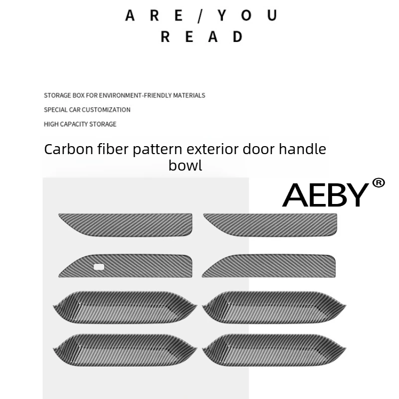 

For BYD Atto 2 Smart Driving Editio 2024-2025 Full Set Door Handle Guards,Anti-Scratch Kit,Carbon fiber door handle cover