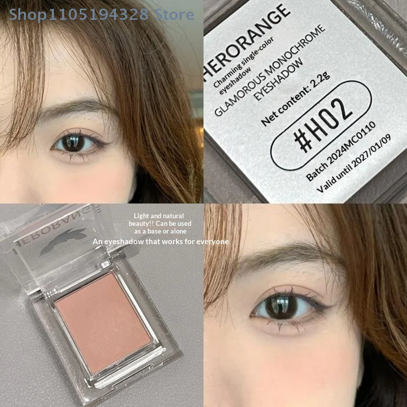 [MP]HERORANGE Matte Lidschatten Pfirsichrosa Rouge Nude Brown Face Contour Wasserdicht Langlebiges Glitzer-Lidschatten-Grundierungs-Make-up