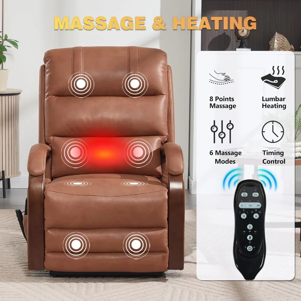 

Dual-motor Electric Height-adjustable Reclining Chair, Can Recline Fully, with Massage and Heating Functions, Customizable