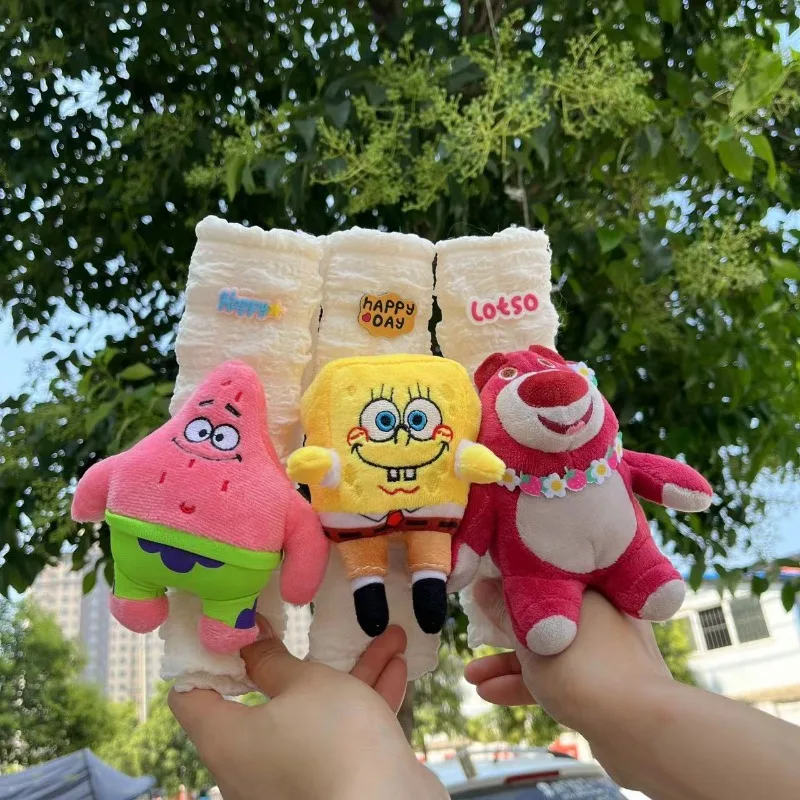 

Kawaii SpongeBob SquarePants Car Safety Belt Shoulder Cover Cartoon Car Interior Decoration Girl Anime Gift Christmas Toy