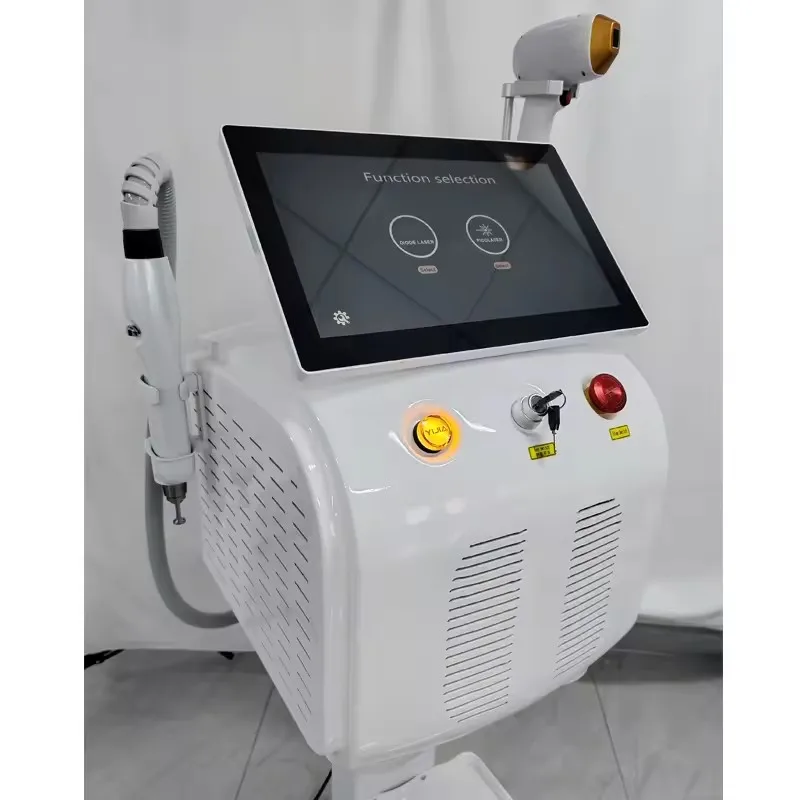 2 In 1 Portable 808nm Diode Laser + Picosecond Laser Machine For Professional Hair Removal Skin Cosmetic Tattoo/Pigment Removal