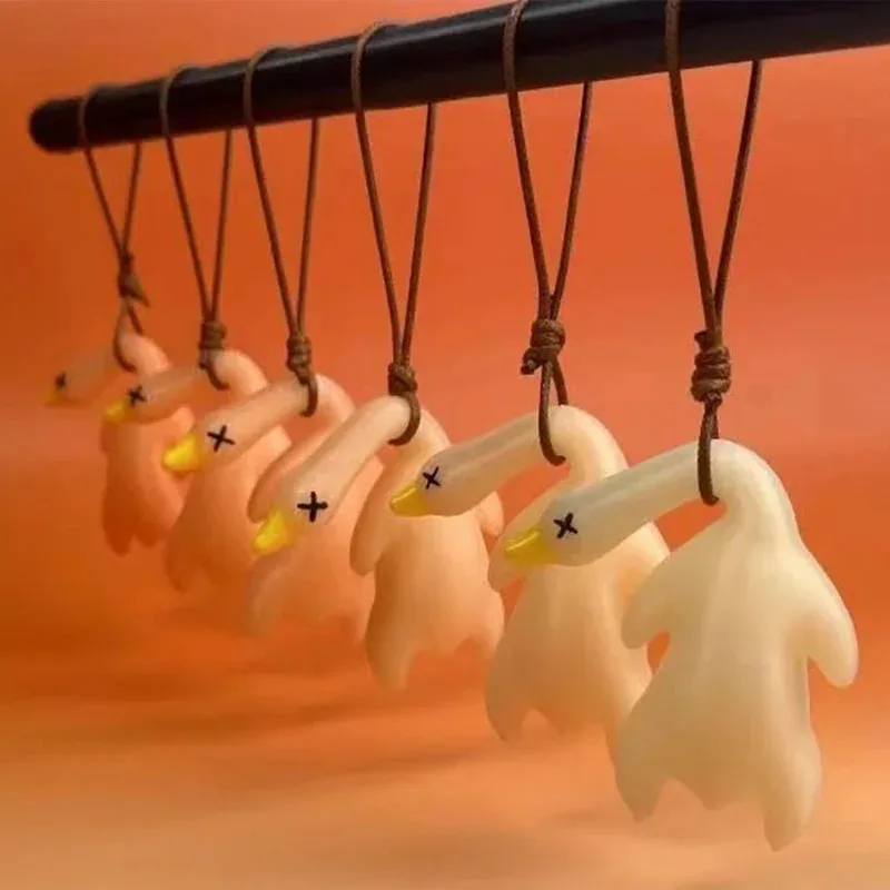 Car Color-Changing Roast Duck Pendant Car Swing Duck Ornament Creative Rearview Mirror Color-Changing Duck Ornament Gift