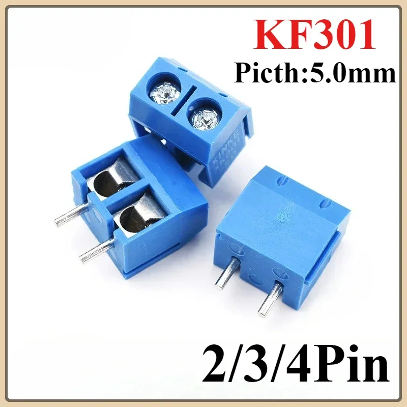 

KF301 2P 3P 4P 5mm Screw Wire Terminal Block KF301-2P KF301-3/4P Pitch 5.0mm Straight Pin Spliceable Plug-in PCB Cable Connector