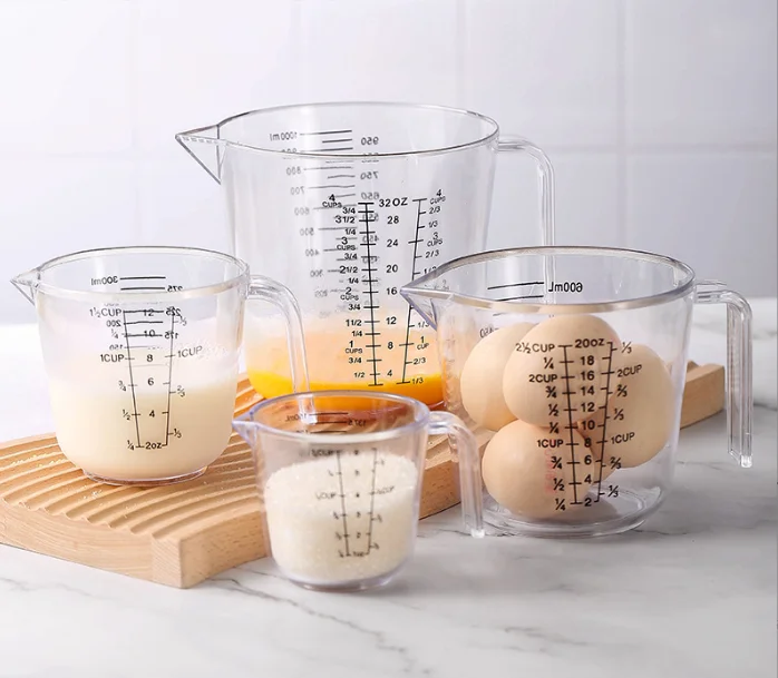 

Transparent Plastic Measuring Cup Thickened Baked Egg Liquid Measuring Cup Food Grade Plastic Quantitative Liquid Dispensing Cup