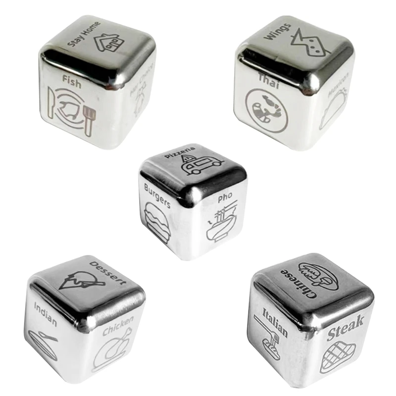 

Food Decision Dice Unique Custom Engraved With Sushi BBQ Burgers Prediction Solution Valentine's Day Present