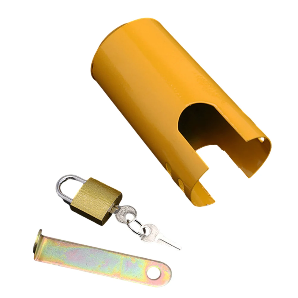 With Key Tap Protective Lock Accessories Anti-Theft Locking Plate Protective Cover For Outdoor Faucet Practical