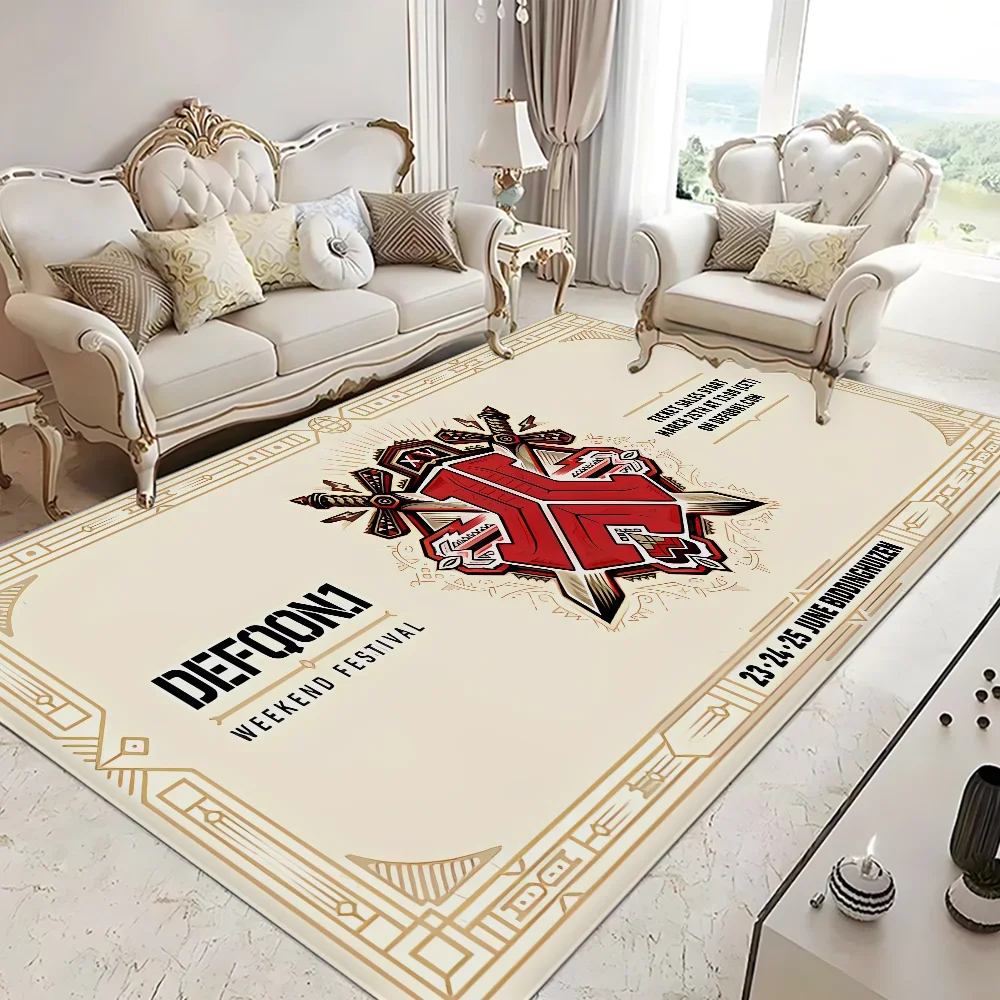 Modern Fashion Defqon1 Music Floor Mat Entrance Door Mat Washable Non-Slip Living Room Sofa Chairs Area Mat Welcome Doormat