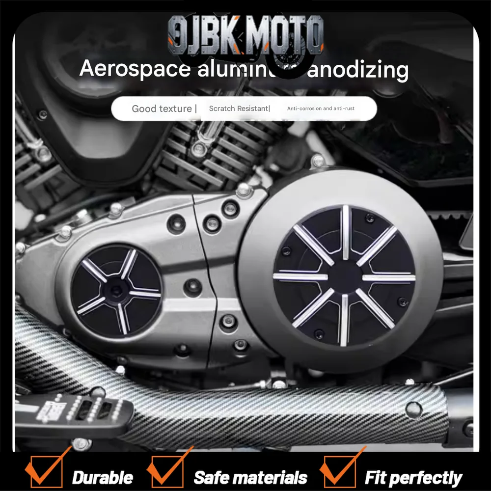 For Benda Rock 250 modification parts: left side transparent air filter, engine solenoid cylinder decoration, small fly cover.