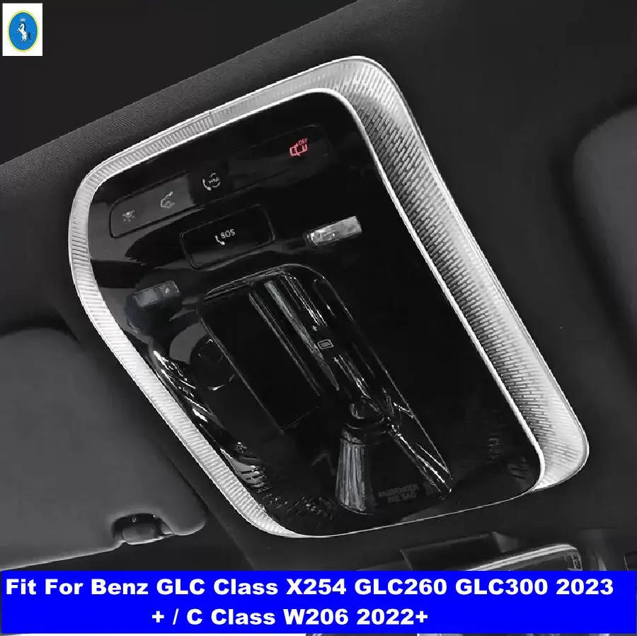 

For Benz GLC Class X254 GLC260 GLC300 2023 2024 / C Class W206 2022 2023 Stainless Steel Car Accessories Roof Reading Lamp Trim