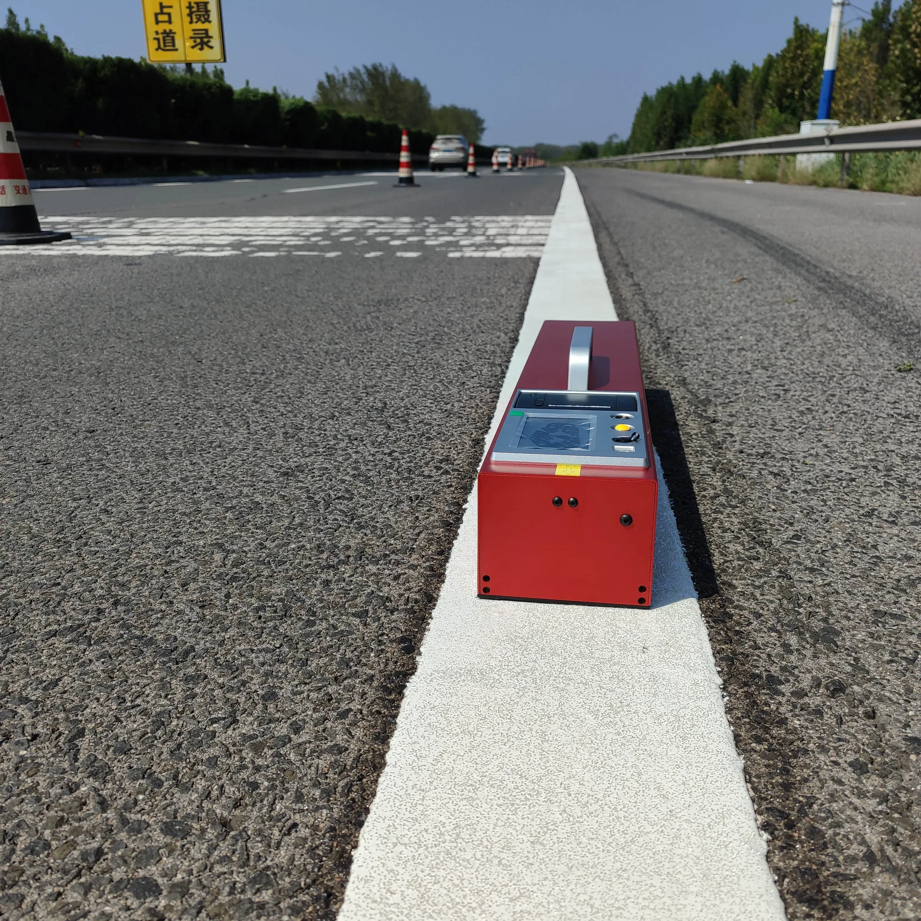 Road Marking Line Test Open Light Source On Rainy Night Retroreflectometer For Road Markings