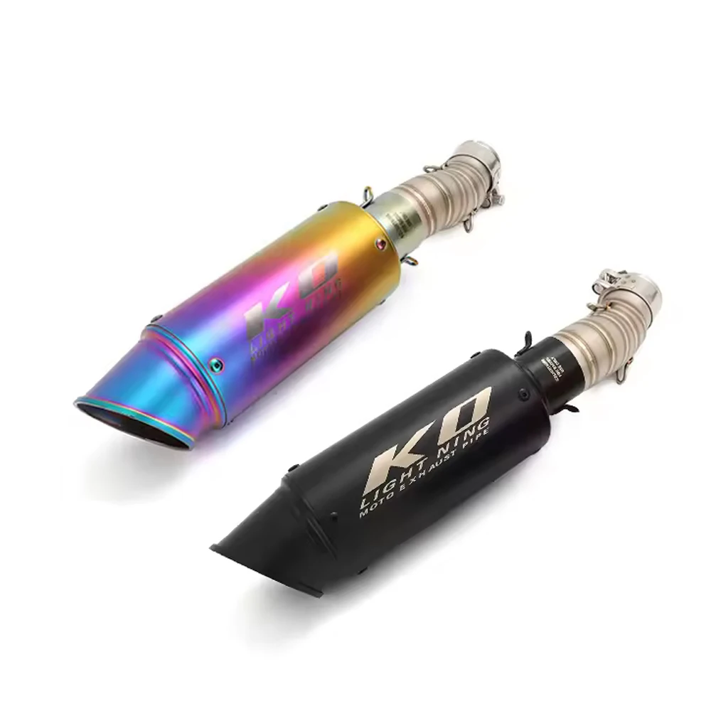 Para CFMOTO 450SR NK450 450SS Slip On 51MM puntas de Escape de motocicleta tubo de enlace medio silenciador Escape con DB Killer acero inoxidable