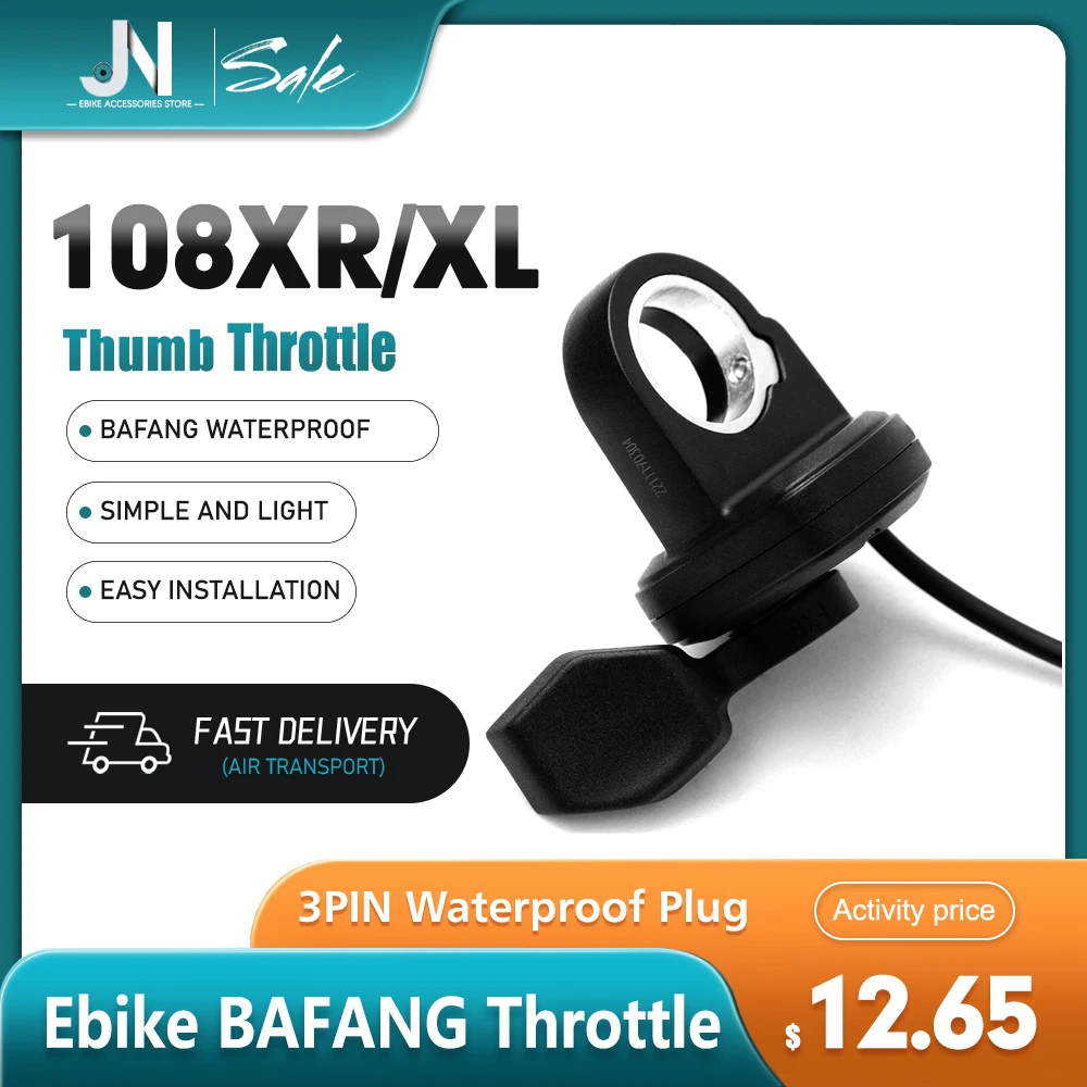 

BAFANG 108X левая/правая ручка дроссельной заслонки с водонепроницаемым 3-контактным гнездовым разъемом для электровелосипеда, совместимая с комплектами двигателей BAFANG