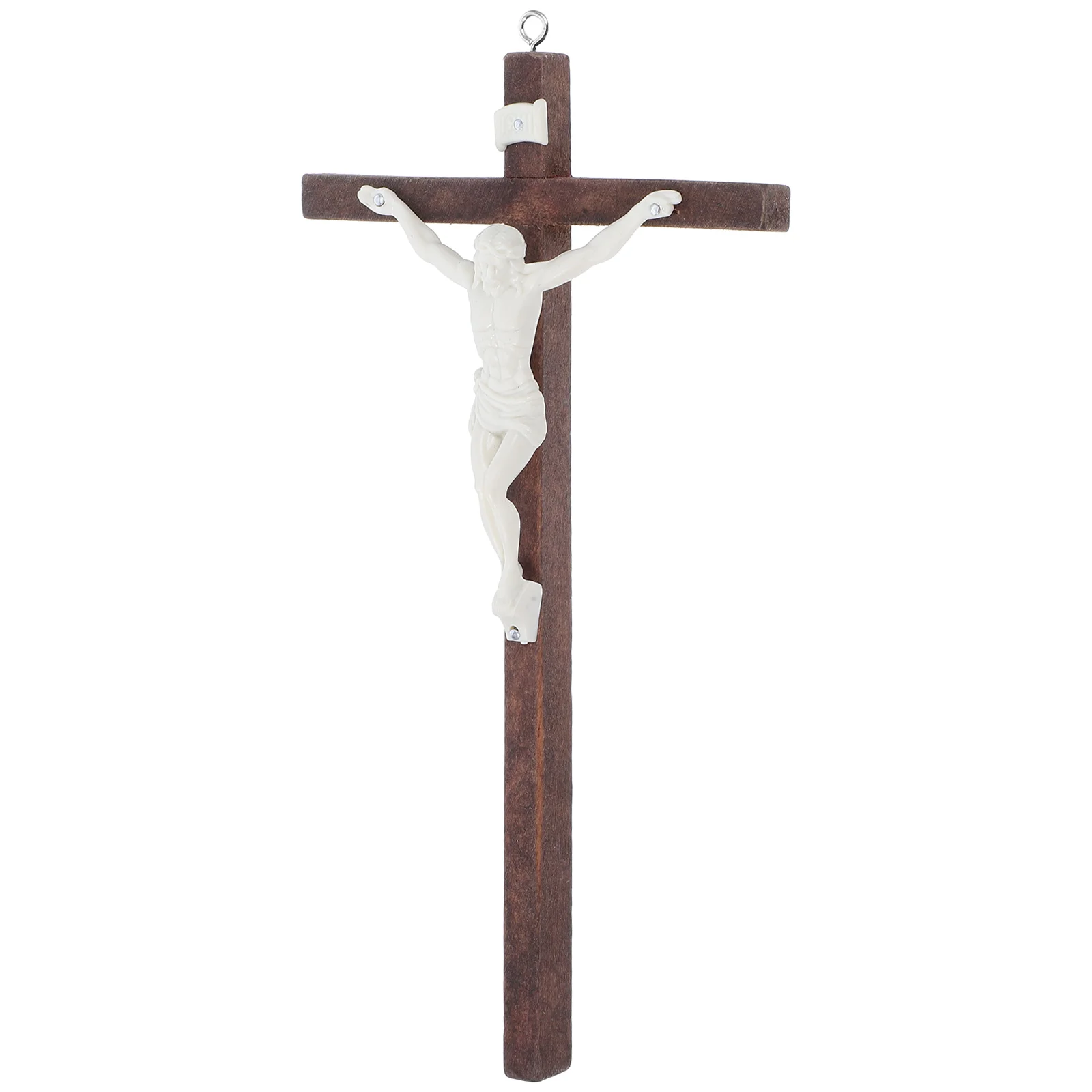 Cross Ornament Catholic Statue Ornaments Jesus Figures Wall Sculpture Statues and Figurines Wooden