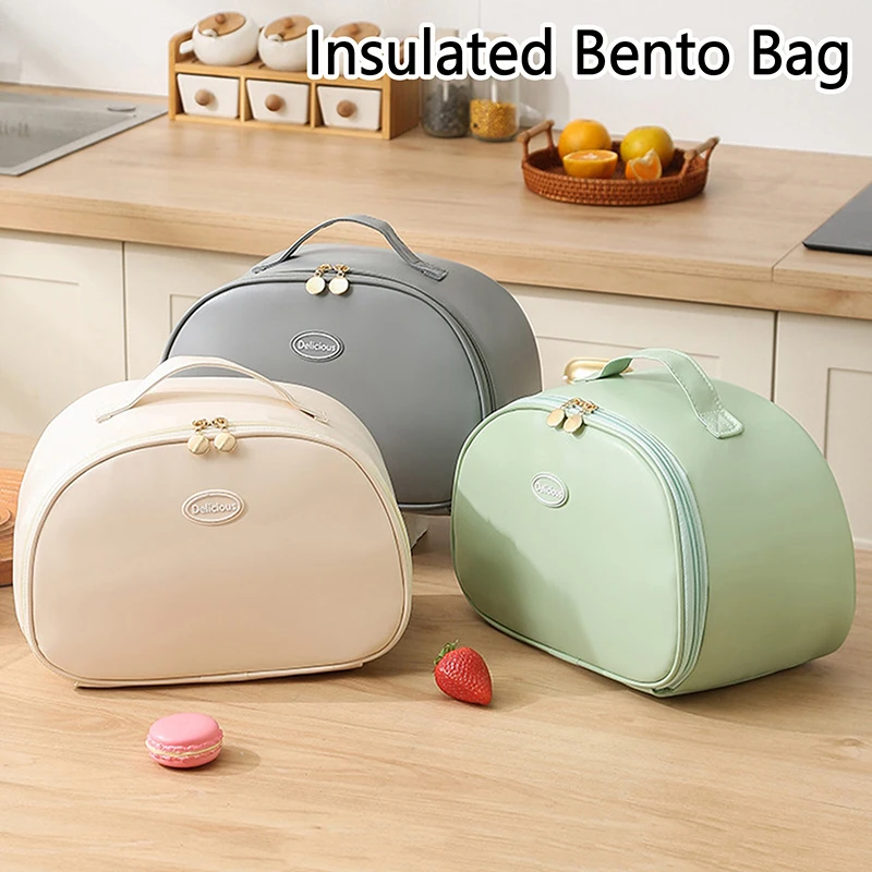 Portable Lunch Bag Handle Insulation Cooler Bag For Women Kid Lunch Box Picnic Travel Food Storage Breakfast Thermal Food Bag