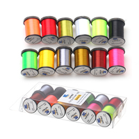 12 Colors/Set 140D Waxed & Twisted Fly Tying Thread Fly Fishing Tying Material for Dry Wet Flies Nymphs Streamers Trout Lure