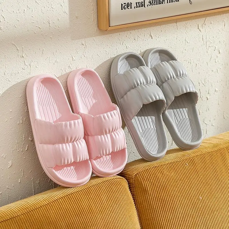 Womens Man Couple Soft Bath Sole Cloud Slippers Thickened Platform Indoor Outdoor Beaches Sandals Summer EVA Non Slip Flip Flops image 4