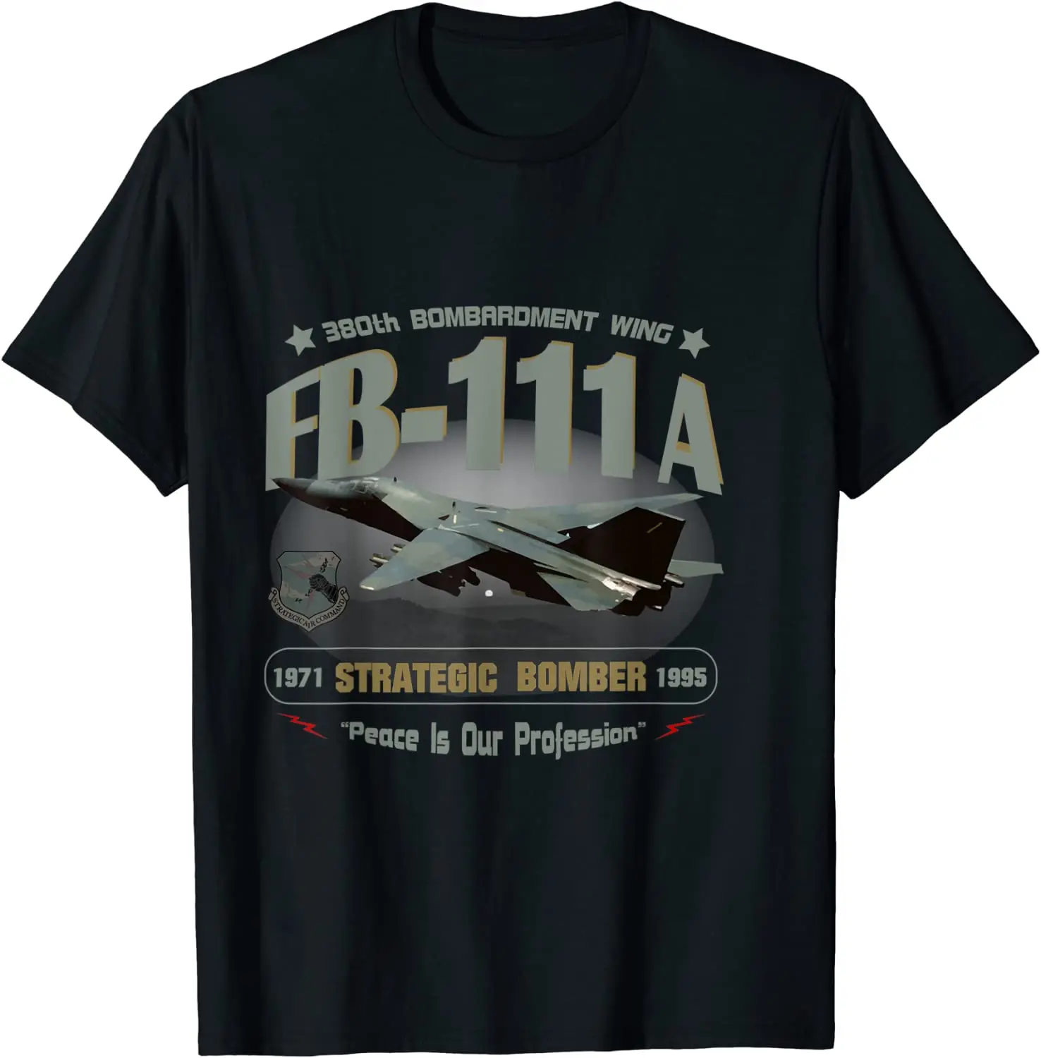 FB-111A 380th Bombardment Wing Men T-Shirt Short Sleeve Casual 100% Cotton O-Neck Summer Shirt