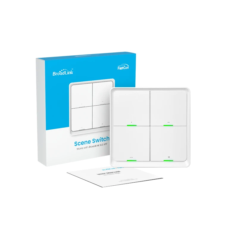 BroadLink-interruptor inteligente de escena SC4B4, dispositivo de iluminación de 4 entradas, Automatización del hogar, Control remoto