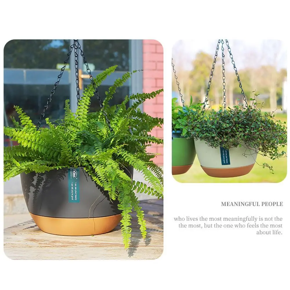 

Garden Decoration Plaited Baskets Automatic Water Suction Modern Contrast Color Removable Flower Pots Planting Container