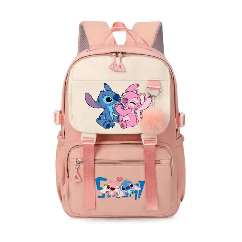 Lilo & Stitch Schult aschen High School Schüler Rucksack weibliche Multi-Pocket-Kapazität Junior High School Laptop Mochila Escolar