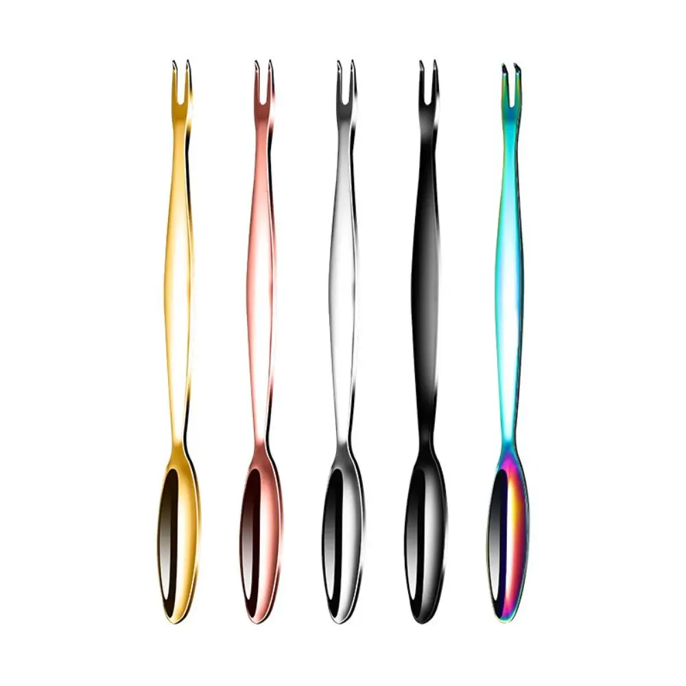 

Exquisite Smooth Seafood Utensils Quality Fruit Fork Double Headed Seafood Tools Lobster Spoons Crab Picking Tools Crab Fork