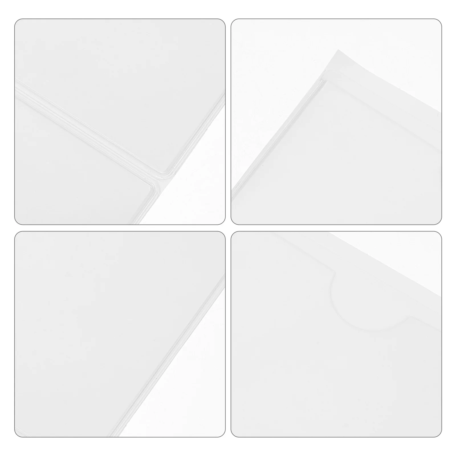 

12Pcs Sticky Index Card Pockets Clear Plastic Sleeves Self-Adhesive Design Waterproof Dustproof for Notebooks Journals