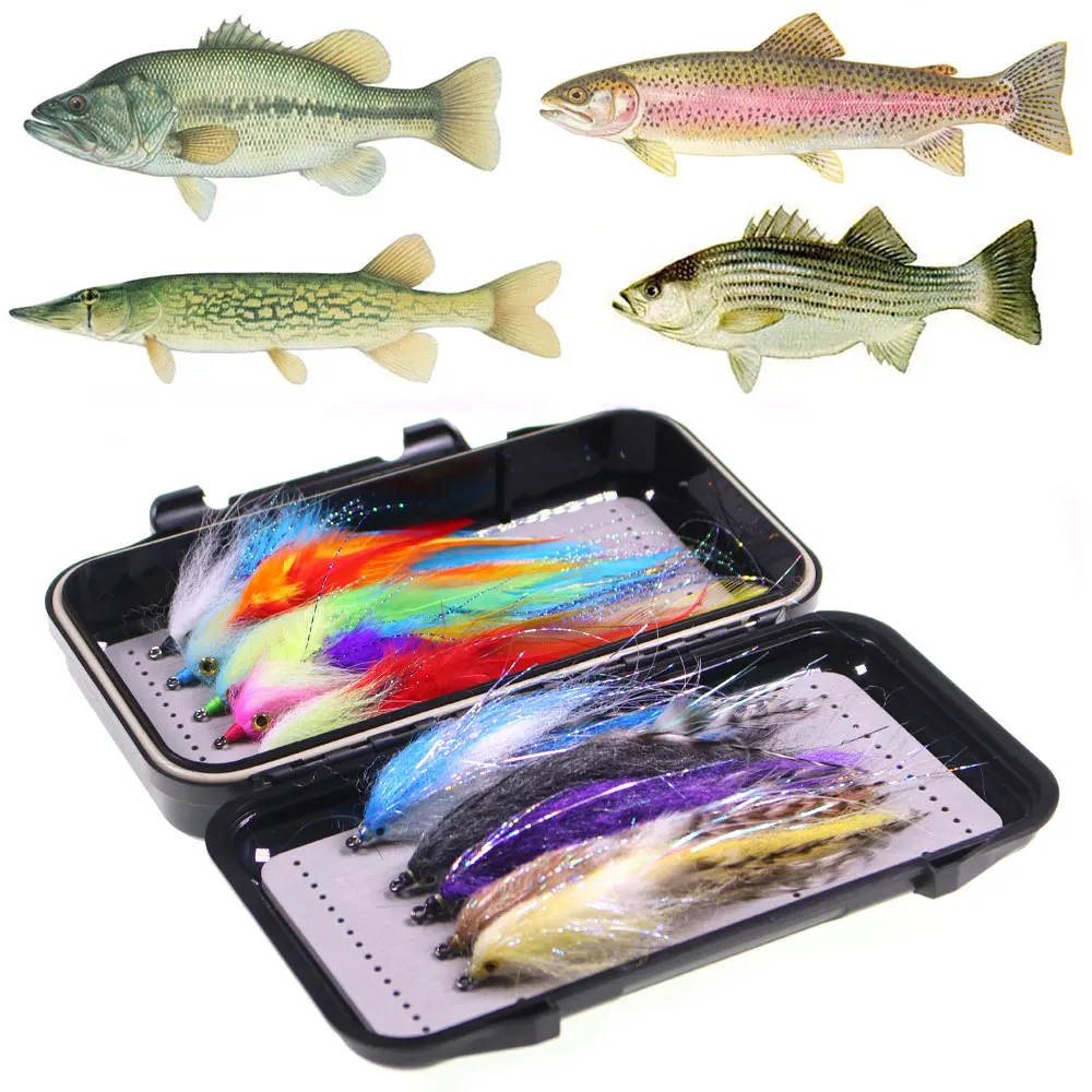 Bimoo Kit Moscas Streamer para Lubina Trucha Señuelos Marinos - imagen 5