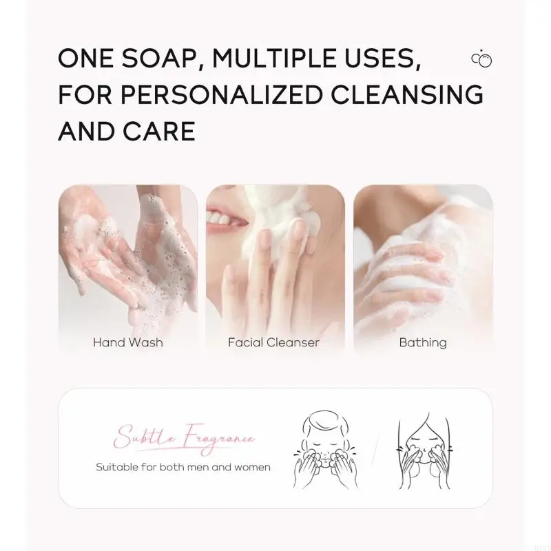 918D anh đào tự nhiên nở xà phòng cho mặt, cơ thể và xà phòng tắm nhạy cảm