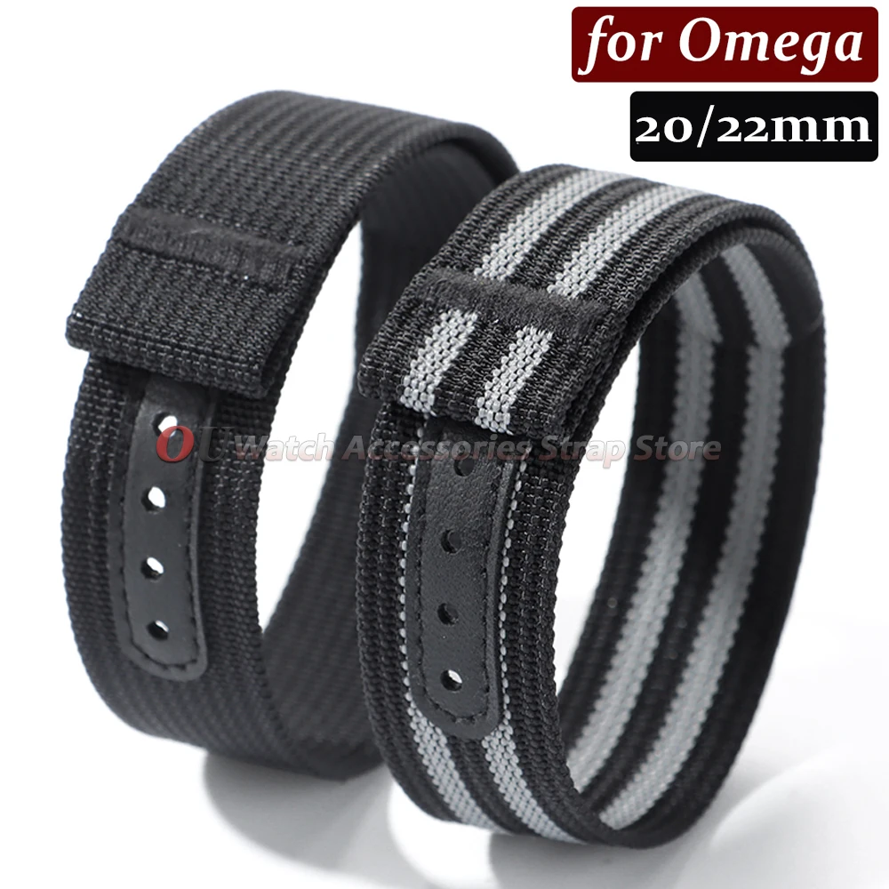 20mm22mm Nylon Watch Strap For Omega X For Swatch for MoonSwatch Bracelet Waterproof Watchband Women Men Watch Belt Accessories