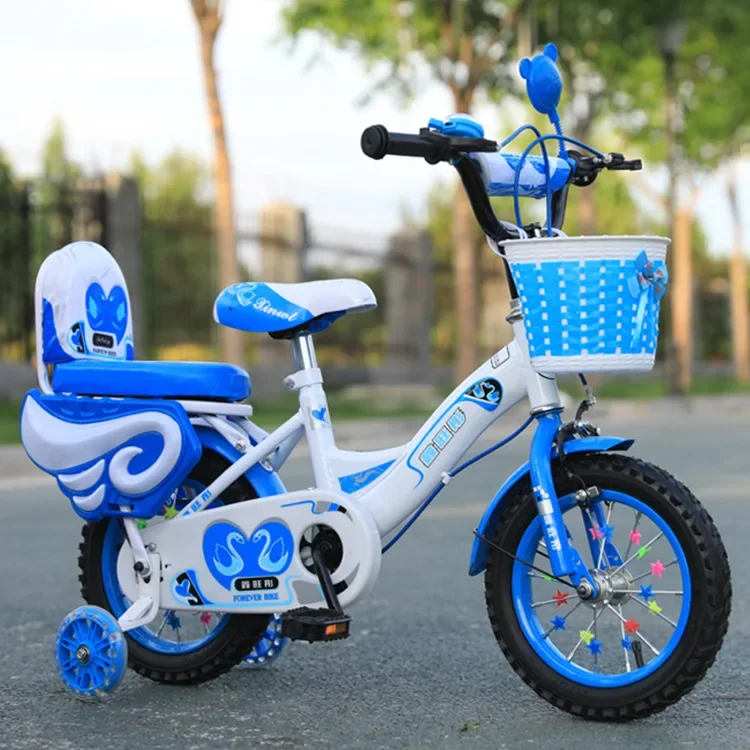 12 Inch 2 To 9 Years Children Bike Princess Kids Bicycles Girls Boys Bike Baby Bike Sensitive Double Brake Flash Training Wheel