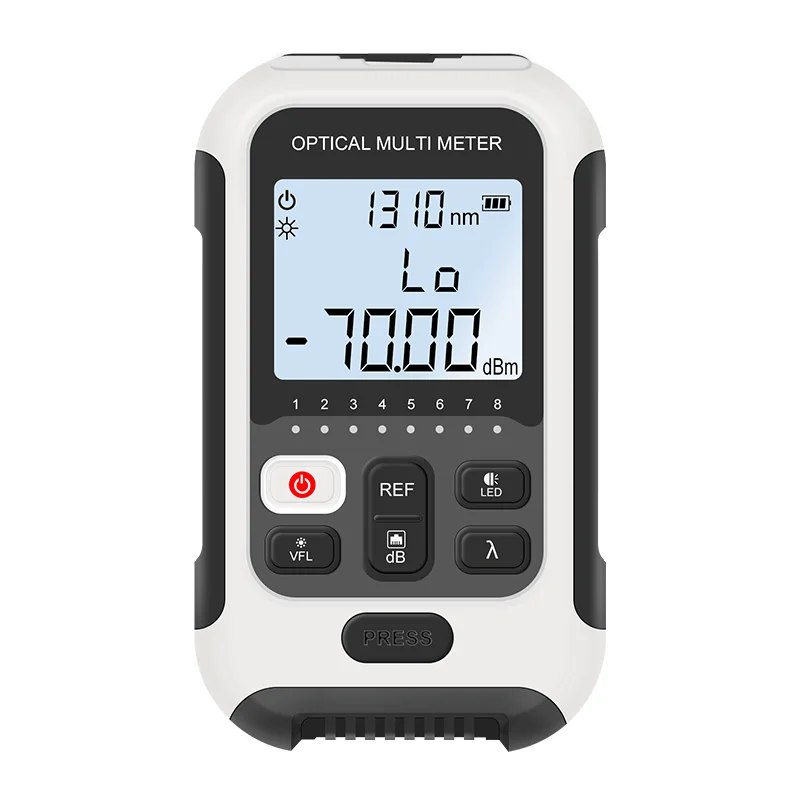 Optical Power Meter with Red Light, 3 in 1 Machine, High Precision Optical Fiber Tester, Network Cable Test, LED Lighting