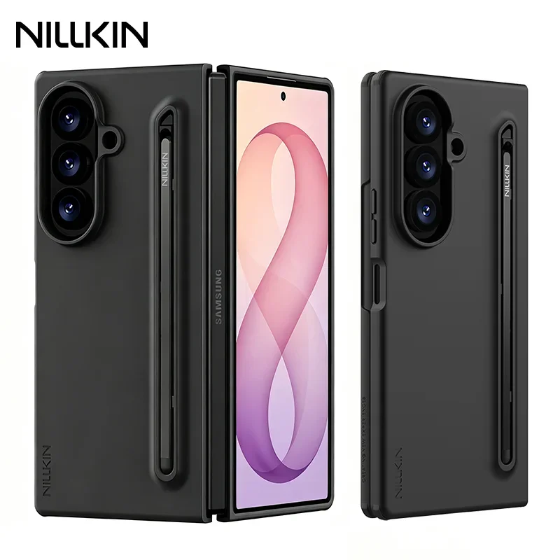 For Samsung Galaxy Z Fold 8 Ultra Case With S-Pen Stylus NILLKIN Anti-Fingerprint Silicone Back Cover For Samsung Z Fold 8 Ultra