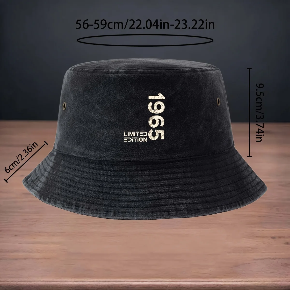 High-Quality Printing LIMITED EDITION Vertical 1965 Pattern Fisherman Hat Fishing Lure Essential Fishing Hat Foldable Storage Ea