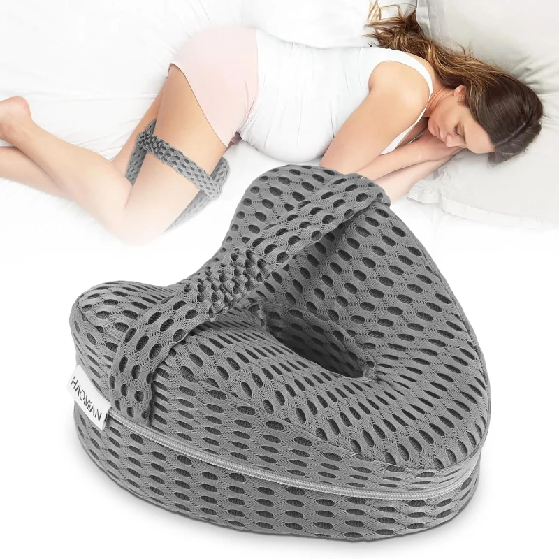 

Knee Pillow for Side Sleepers Memory Foam Leg Wedge Cushion Hip Alignment Support Sciatica Pain Relief Pillow for Pregnant Woman