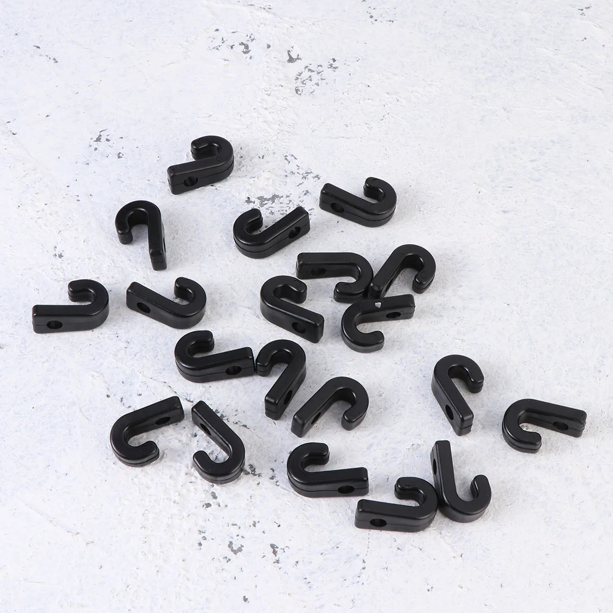 

20 Pcs Plastic Hooks Strong Durable Fishing Rigging Bungee Buckles for Canoe Kayak Rowboat Boat Accessories Easy Simple Design