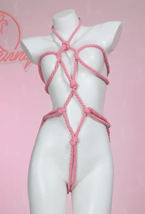 Mobbunny Women's Lingerie Accessory Red Rope Body Chain Bondage Cosplay Accessory
