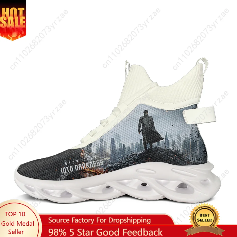 

Star Trek Into Darkness High Top Flats Sneakers Mens Womens Teenager Sneaker High Quality Fashion Casual Shoe Custom Made Shoes