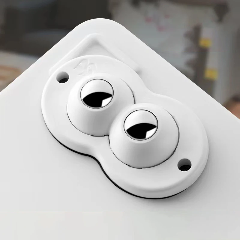 Mini Roulette Auto-Adhésive Résistante à 360, Poulie Universelle, Boîte de Rangement pour Meubles, Petites Roues Mobiles, 1/4 Pièces