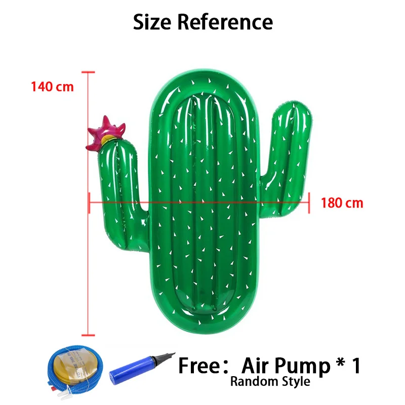 Large Cactus Floating Row Swimming Pool Air Bed Summer Beach Pool Party Water Oversized Air Mattress Swimming Float Accessory