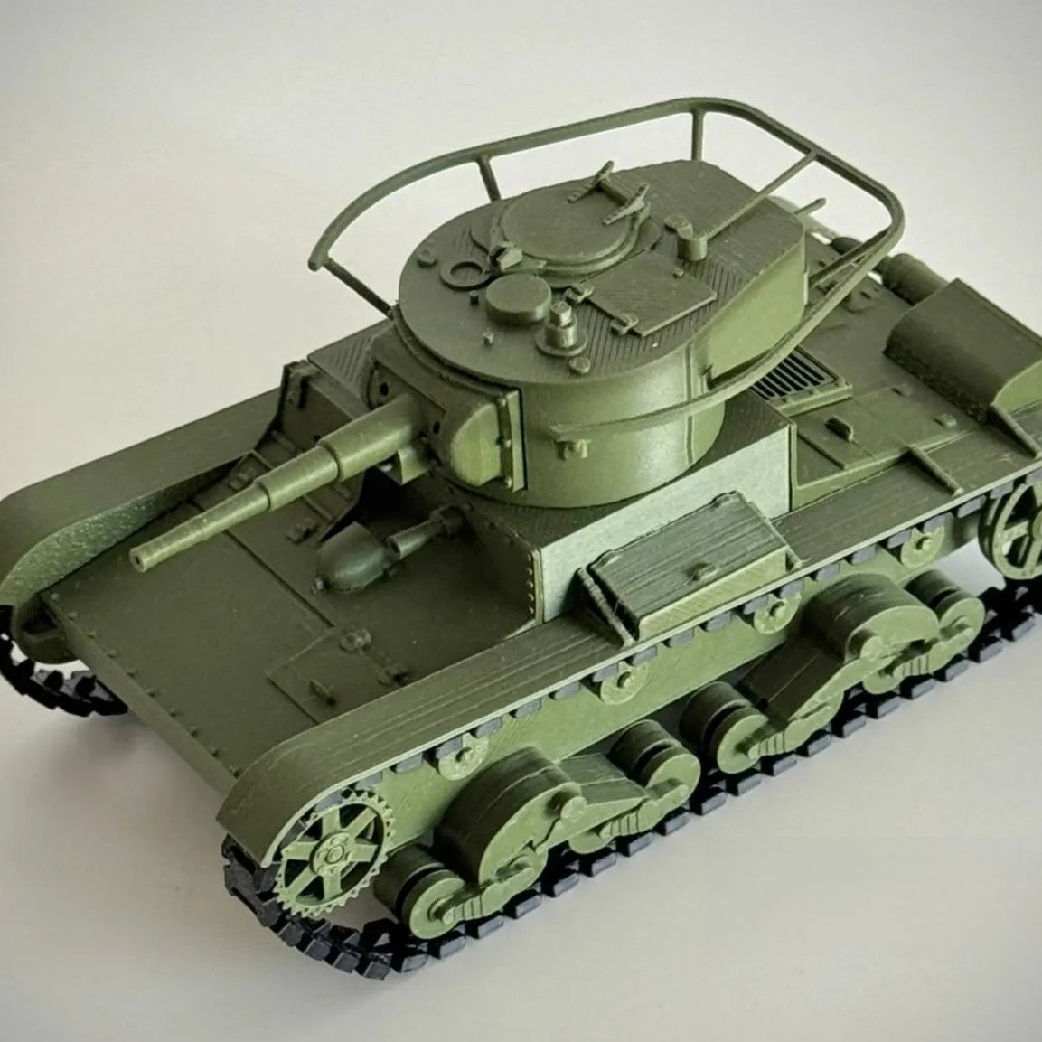 

3D Printed T-26 Light Tank Assembly Model Soviet Miniature Military Toy Desk Decor