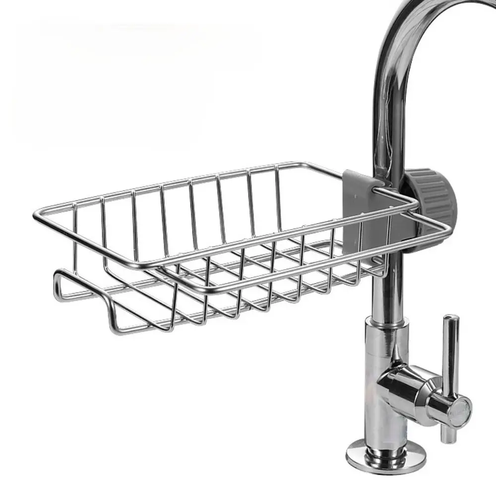 

Free Perforated Storage Rack Sink Storage Kitchen Bathroom Accessories Soap Storage Holder Faucet Rack Sponge Shelf Drainer