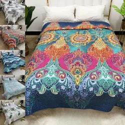 1PC 220x240cm Bohemian Style Bedspread Summer Thin Quilt Soft Air Conditioning Four-season Quilt Printied Bedding Home Textiles