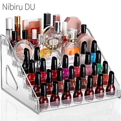 Acrylic Nail Polish Display Stand Multi-Layer Transparent Cosmetic Lipstick Organizer Simple Mounting Rack Manicure Tools