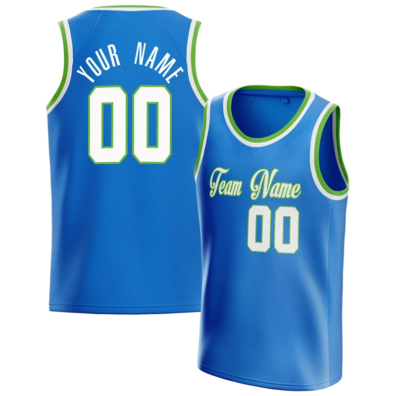 

Fashion Blue Basketball Tank Tops Summer Trend Custom Name Team Name Men Women Sports Vest Casual Oversized Team Uniforms Tops