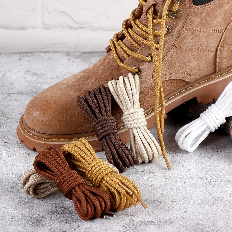 1Pair Round Shoelaces Sneakers Boots Shoe laces Solid durable Outdoor Shoelace Rope 80/100/120/140/160cm shoe accessories unisex