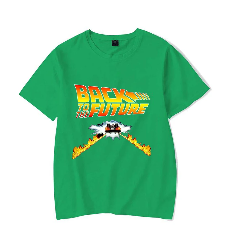حار العودة إلى المستقبل مطبوعة تي شيرت للجنسين بلايز عادية الصيف قصيرة الأكمام Harajuku تي شيرت