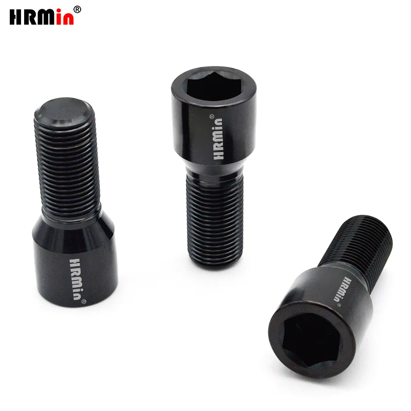 

HRmin Gr5 Titanium Wheel rim Bolt screw M12x1.25x28-45mm small hole Socket 60 Degree Cone Seat